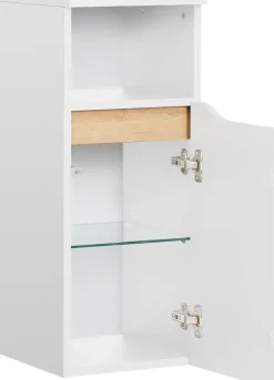 Saphir Badmöbel-Set »Quickset 5-teilig, Keramik-Waschtisch und LED-Spiegelschrank« 6 Stk. tlg.