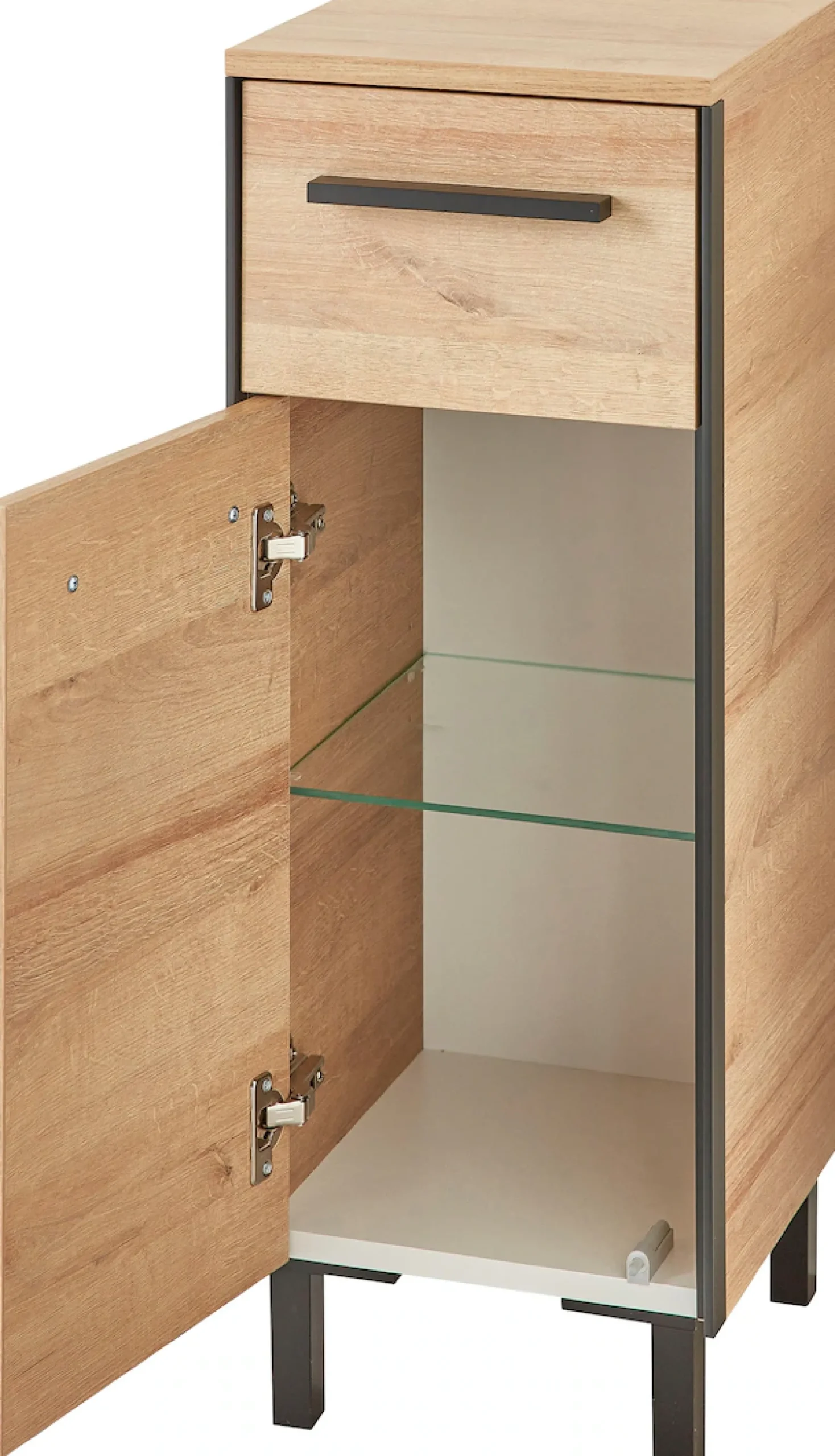 Saphir Badmöbel-Set »Quickset 395 5-teilig, Waschbeckenunterschrank mit LED-Spiegelschrank« 5 Stk. tlg.