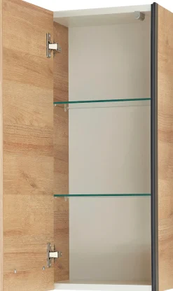 Saphir Badmöbel-Set »Quickset 395 5-teilig, Waschbeckenunterschrank mit LED-Spiegelschrank« 5 Stk. tlg.