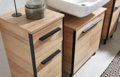 Saphir Badmöbel-Set »Quickset 395 5-teilig, Waschbeckenunterschrank mit LED-Spiegelschrank« 5 Stk. tlg.