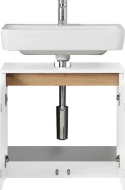 Saphir Badmöbel-Set »Quickset 3-teilig, Waschbeckenunterschrank mit LED-Spiegelschrank« 7 Stk. tlg.