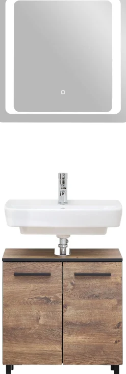 Saphir Badmöbel-Set »Quickset 374 Waschbeckenunterschrank mit LED-Spiegel« 4 Stk. tlg.