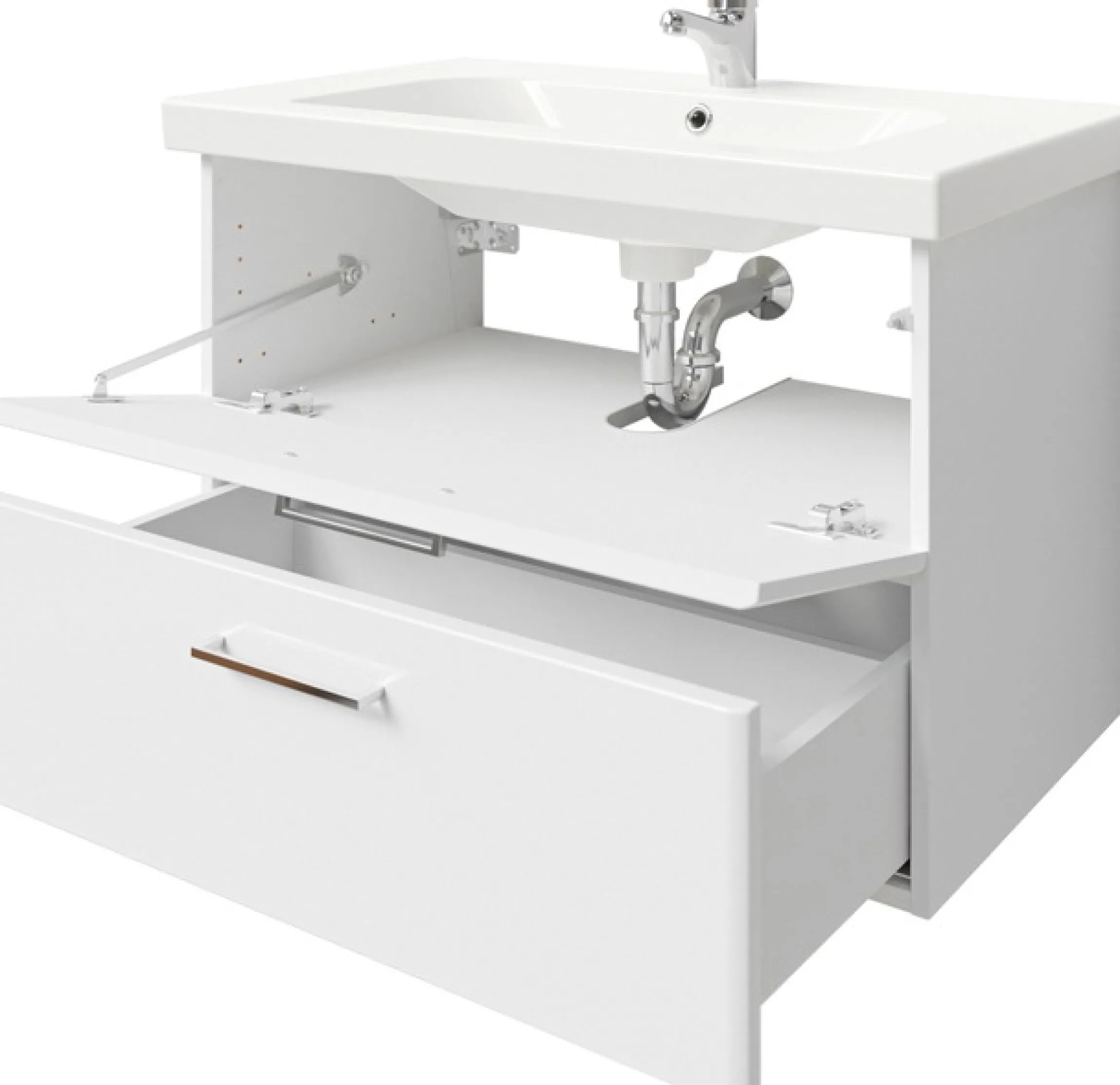 Saphir Badmöbel-Set »Quickset 316 Waschplatz, Keramikwaschtisch mit Unterschrank« 2 Stk. tlg.