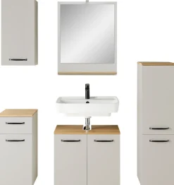 Saphir Badmöbel-Set »Quickset 500, Waschbeckenunterschrank mit Spiegel« 6 Stk. tlg.