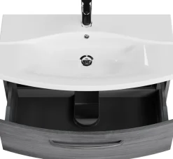 Saphir Badmöbel-Set »Serie 4010 4-teilig Keramik-Waschtisch mit LED-Spiegelschrank« Set,