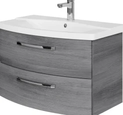 Saphir Badmöbel-Set »Serie 4010 4-teilig Keramik-Waschtisch mit LED-Spiegelschrank« Set,