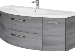 Saphir Badmöbel-Set »Serie 4010 4-teilig Keramik-Waschtisch mit LED-Spiegelschrank« Set,