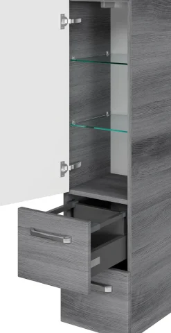 Saphir Badmöbel-Set »Serie 4010 4-teilig Keramik-Waschtisch mit LED-Spiegelschrank« Set,
