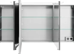 Saphir Badmöbel-Set »Serie 4010 4-teilig Keramik-Waschtisch mit LED-Spiegelschrank« Set,