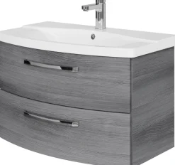 Saphir Badmöbel-Set »Serie 4010 4-teilig Keramik-Waschtisch mit LED-Spiegelschrank« Set,