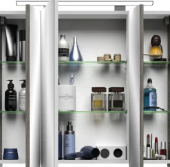 Saphir Badmöbel-Set »Serie 4010 4-teilig Keramik-Waschtisch mit LED-Spiegelschrank« Set,