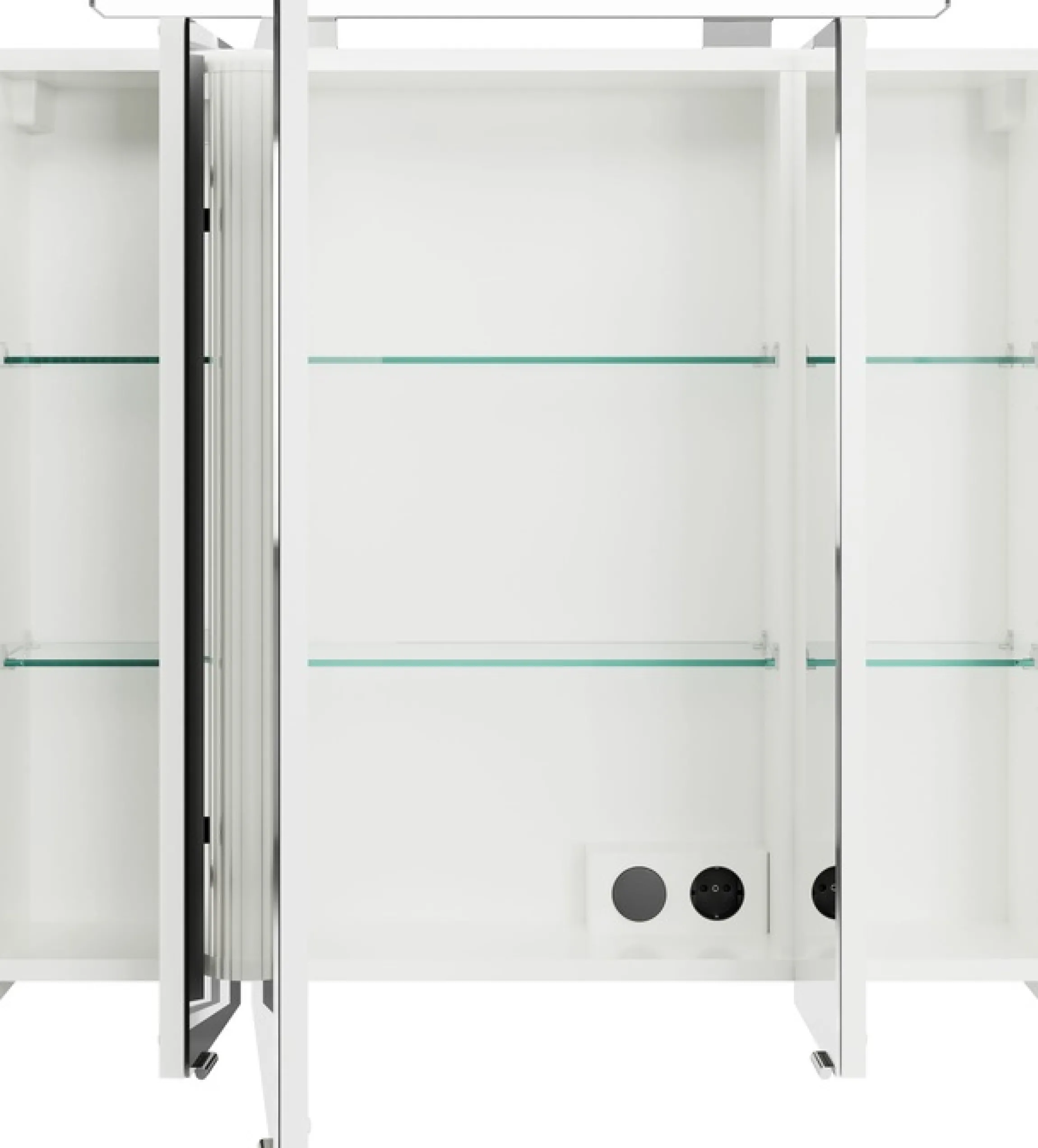 Saphir Badmöbel-Set »Serie 4010 5-teilig Keramik-Waschtisch mit LED-Spiegelschrank« Set,