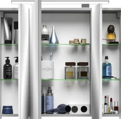 Saphir Badmöbel-Set »Serie 4010 5-teilig Keramik-Waschtisch mit LED-Spiegelschrank« Set,