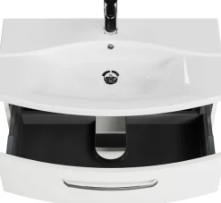 Saphir Badmöbel-Set »Serie 4010 5-teilig Keramik-Waschtisch mit LED-Spiegelschrank« Set,