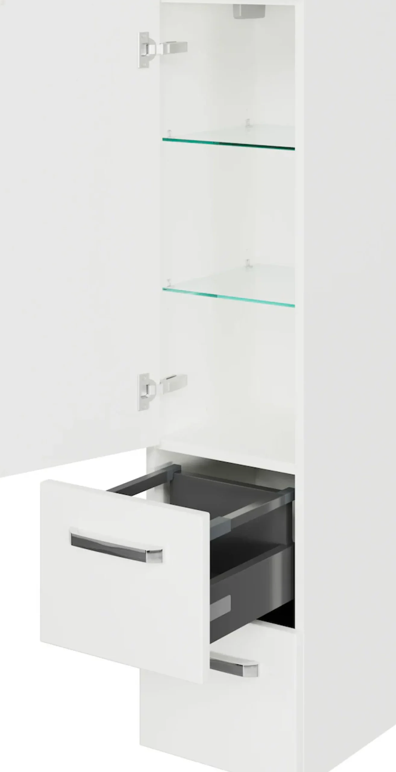 Saphir Badmöbel-Set »Serie 4010 5-teilig Keramik-Waschtisch mit LED-Spiegelschrank« Set,