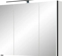 Saphir Badmöbel-Set »Serie 7045 2-teilig Mineralmarmor-Waschtisch mit LED-Spiegelschrank« Set, 2 Stk. tlg.