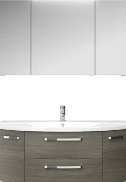 Saphir Badmöbel-Set »Serie 4010 2-teilig Keramik-Waschtisch mit LED-Spiegelschrank« Set,