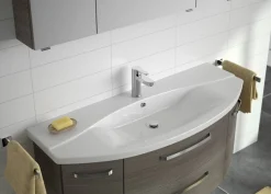 Saphir Badmöbel-Set »Serie 4010 2-teilig Keramik-Waschtisch mit LED-Spiegelschrank« Set,