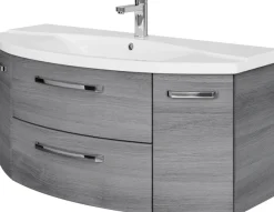 Saphir Badmöbel-Set »Serie 4010 2-teilig Keramik-Waschtisch mit LED-Spiegelschrank« Set,