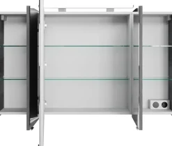 Saphir Badmöbel-Set »Serie 4010 2-teilig Keramik-Waschtisch mit LED-Spiegelschrank« Set,