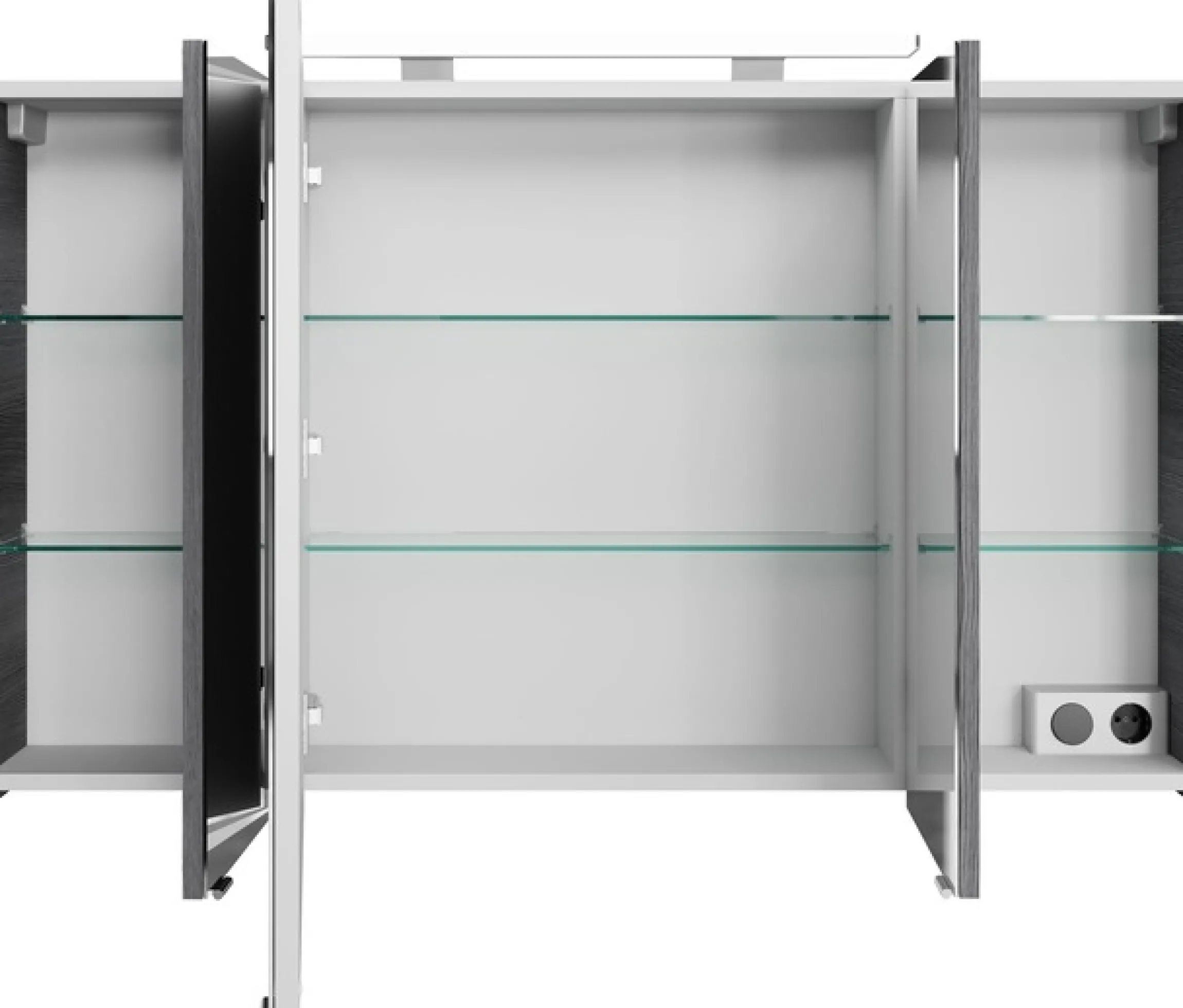 Saphir Badmöbel-Set »Serie 4010 2-teilig Keramik-Waschtisch mit LED-Spiegelschrank« Set,