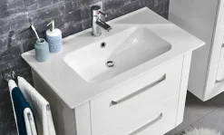 Saphir Badmöbel-Set »Serie 3006 5-teilig Keramik-Waschtisch mit Spiegelschrank« 6 Stk. tlg.
