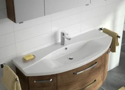 Saphir Badmöbel-Set »Serie 4010 2-teilig Keramik-Waschtisch mit LED-Spiegelschrank« Set,