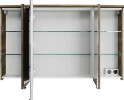 Saphir Badmöbel-Set »Serie 4010 2-teilig Keramik-Waschtisch mit LED-Spiegelschrank« Set,