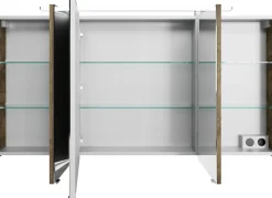Saphir Badmöbel-Set »Serie 4010 5-teilig Keramik-Waschtisch mit LED-Spiegelschrank« Set,