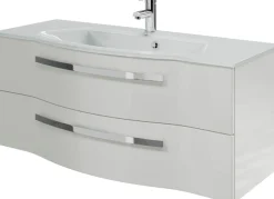 Saphir Badmöbel-Set »Serie 4005, vormontiert, Glaswaschbecken, Spiegelschrank« Set, 3 Stk. tlg.