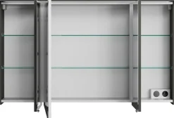 Saphir Badmöbel-Set »Serie 4005, vormontiert, Glaswaschbecken, Spiegelschrank« Set, 5 Stk. tlg.