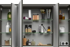 Saphir Badmöbel-Set »Serie 4005, vormontiert, Glaswaschbecken, Spiegelschrank« Set, 5 Stk. tlg.