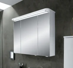 Saphir Badmöbel-Set »Serie 4005, vormontiert, Glaswaschbecken, Spiegelschrank« Set, 6 Stk. tlg.