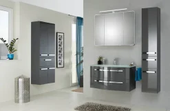 Saphir Badmöbel-Set »Serie 4005, vormontiert, Glaswaschbecken, Spiegelschrank« Set, 3 Stk. tlg.