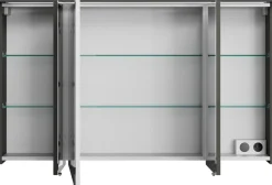 Saphir Badmöbel-Set »Serie 4005, vormontiert, Glaswaschbecken, Spiegelschrank« Set, 6 Stk. tlg.