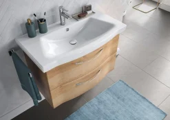 Saphir Badmöbel-Set »6005 Sprint 3-teilig, Keramik-Waschtisch mit LED-Spiegelschrank« 4 Stk. tlg.