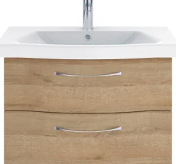 Saphir Badmöbel-Set »6005 Sprint 3-teilig, Keramik-Waschtisch mit LED-Spiegelschrank« 4 Stk. tlg.