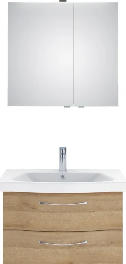 Saphir Badmöbel-Set »6005 Sprint 2-teilig, Keramik-Waschtisch mit LED-Spiegelschrank« 2 Stk. tlg.