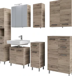Saphir Badmöbel-Set »7-teilig, mit Spiegelschrank« Set, 7 Stk. tlg.