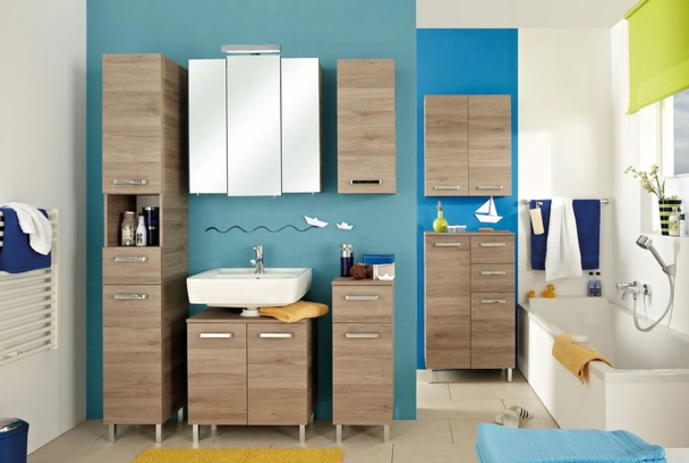 Saphir Badmöbel-Set »7-teilig, mit Spiegelschrank« Set, 7 Stk. tlg.