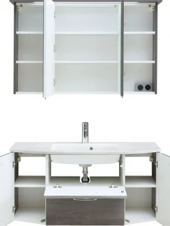Saphir Badmöbel-Set »3-teilig, mit Spiegelschrank« Set, 3 Stk. tlg.