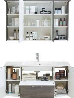 Saphir Badmöbel-Set »3-teilig, mit Spiegelschrank« Set, 3 Stk. tlg.
