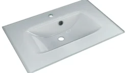 Saphir Badmöbel-Set »Trentino 2-teilig Glas-Waschtisch mit LED-Spiegelschrank« 3 Stk. tlg.