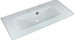 Saphir Badmöbel-Set »Trentino 2-teilig Glas-Waschtisch, Spiegelschrank mit LED-Leuchte« 3 Stk. tlg.