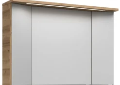 Saphir Badmöbel-Set »Trentino 2-teilig Mineralmarmor-Waschtisch mit LED-Spiegelschrank« 3 Stk. tlg.
