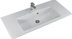 Saphir Badmöbel-Set »Trentino 2-teilig Mineralmarmor-Waschtisch mit LED-Spiegelschrank« 3 Stk. tlg.