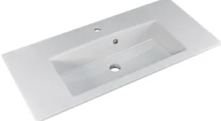 Saphir Badmöbel-Set »Trentino 2-teilig Mineralmarmor-Waschtisch mit LED-Spiegelschrank« 3 Stk. tlg.