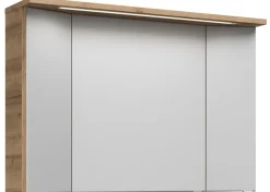 Saphir Badmöbel-Set »Trentino 2-teilig Glas-Waschtisch, Spiegelschrank mit LED-Leuchte« 3 Stk. tlg.