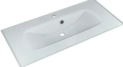 Saphir Badmöbel-Set »Trentino 2-teilig Glas-Waschtisch, Spiegelschrank mit LED-Leuchte« 3 Stk. tlg.