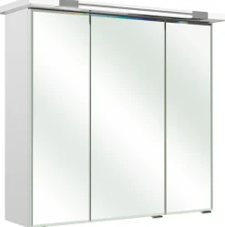 Saphir Badmöbel-Set »Trentino 2-teilig Keramik-Waschtisch, Spiegelschrank mit LED-Profil« 3 Stk. tlg.